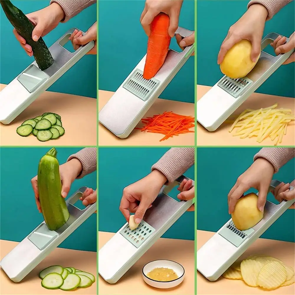 Multifunctional Vegetable Cutter Slicer Kitchen Household Potato Shredded Cucumber Stainless Steel Grater Kitchen Tools, vegetable slicer