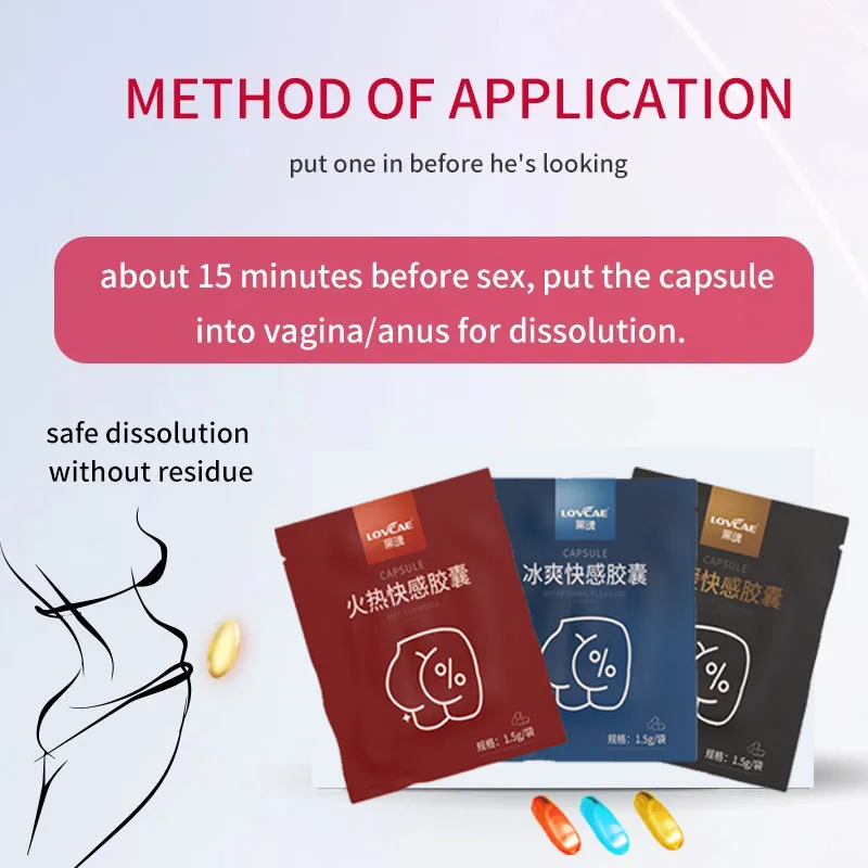 Capsule Lubricant For Anal Sex Pain Relief Ass Oil High-power Lubrication Sex Lubes Ass Anal Gel Adult Gay Products Toys sex lubricants
