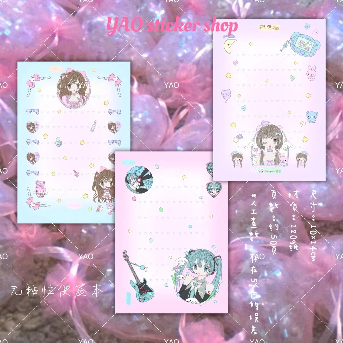 

cute girl design cute hand account decorative sticky note