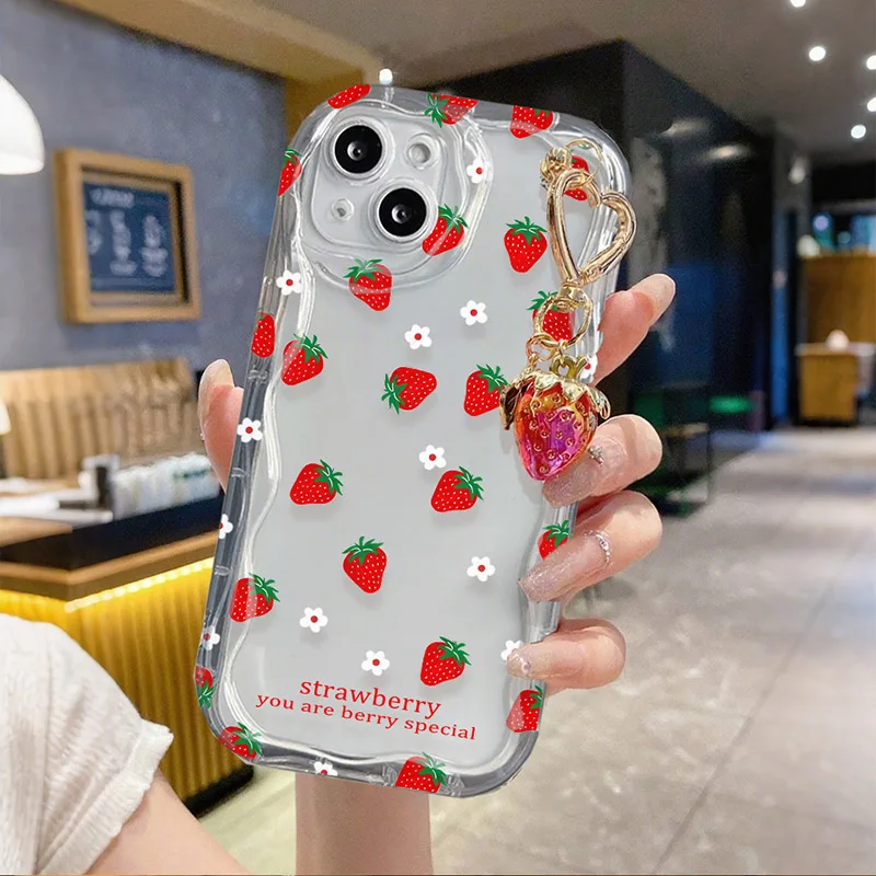 Strawberry Flower Pendant Phone Case Cover