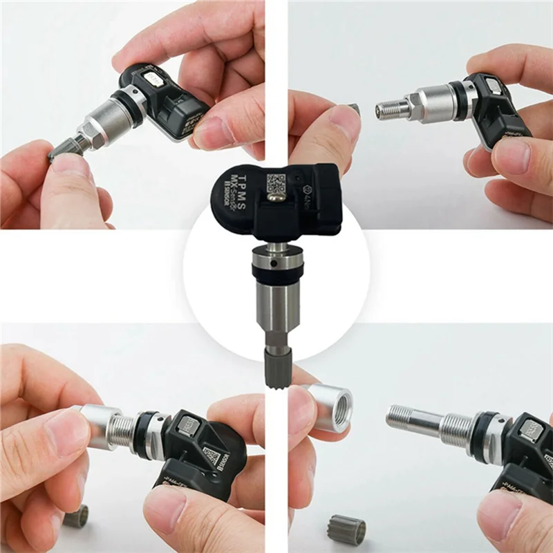 

6Pcs Programmable TPMS Sensor 315 433MHz Universal 2 in 1 Tire Pressure Sensor System Unlimited Edit Compatible-AUTEL MX