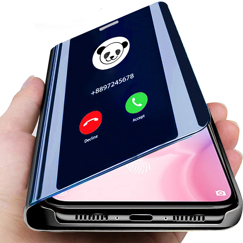 Чехол A42 умный зеркальный флип-чехол с подставкой чехлы для Samsung Galaxy 5g A41 A40