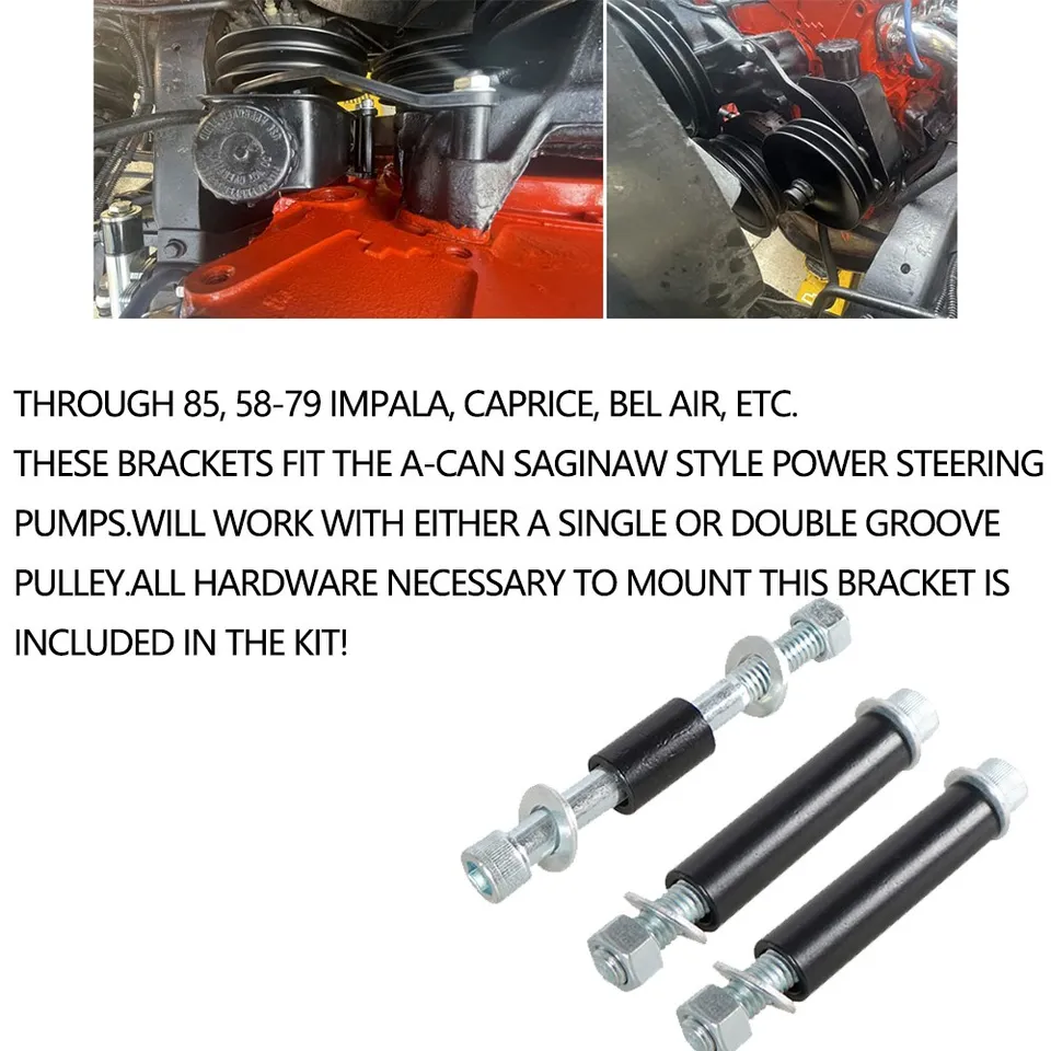 Soporte de montaje de bomba de dirección asistida resistente, resistente,  negro Compatible con SWP LWP Saginaw GM SB Chevy 350 GM soporte de montaje  - AliExpress, image size:960x960