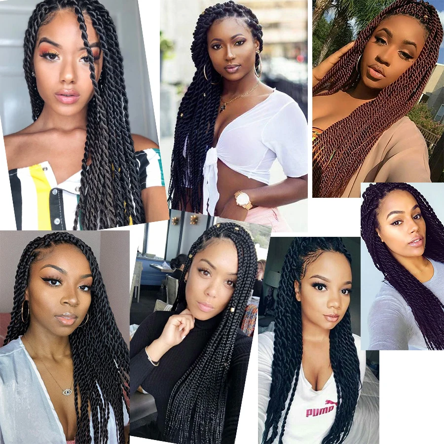 Thick Braided Hairstyles Synthetic Crochet Hair Senegalese Twist Braids  Crochet Braids Crochet Braiding Hair Hairstyle For Women - AliExpress