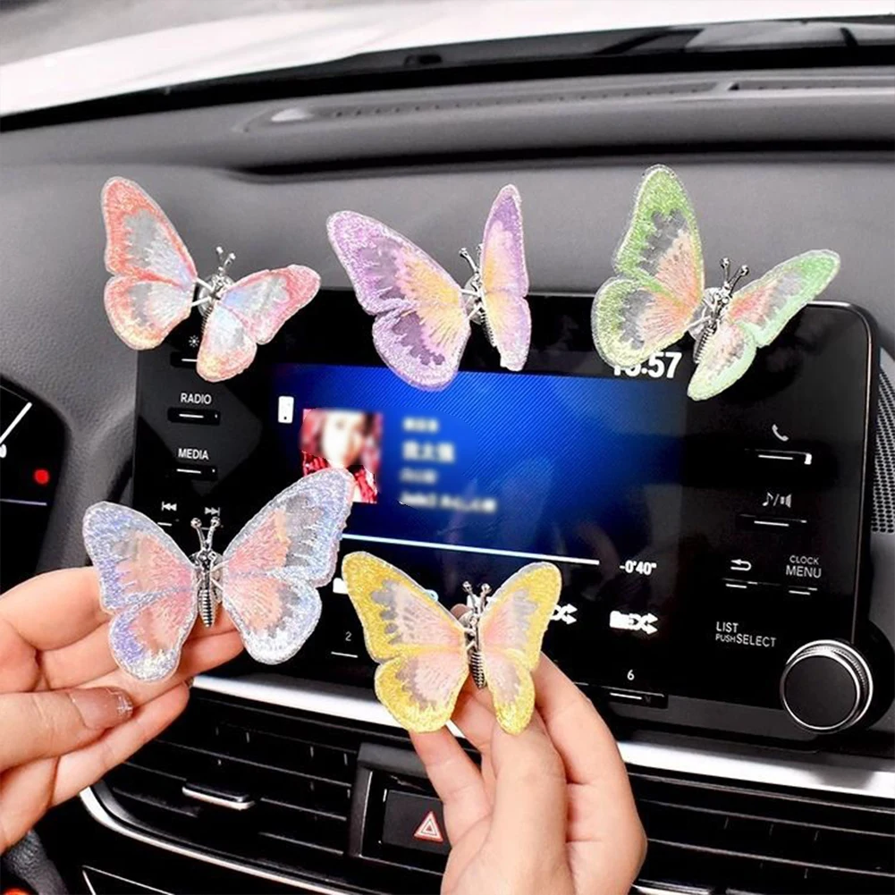 Embroidered Butterfly with Flapping Wings