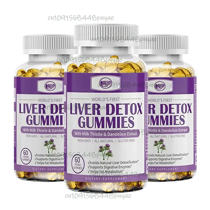 Liver cleansing, detoxification, and repair gummy candy-Silymarin milk thistle supplement containing Korean thistle extract