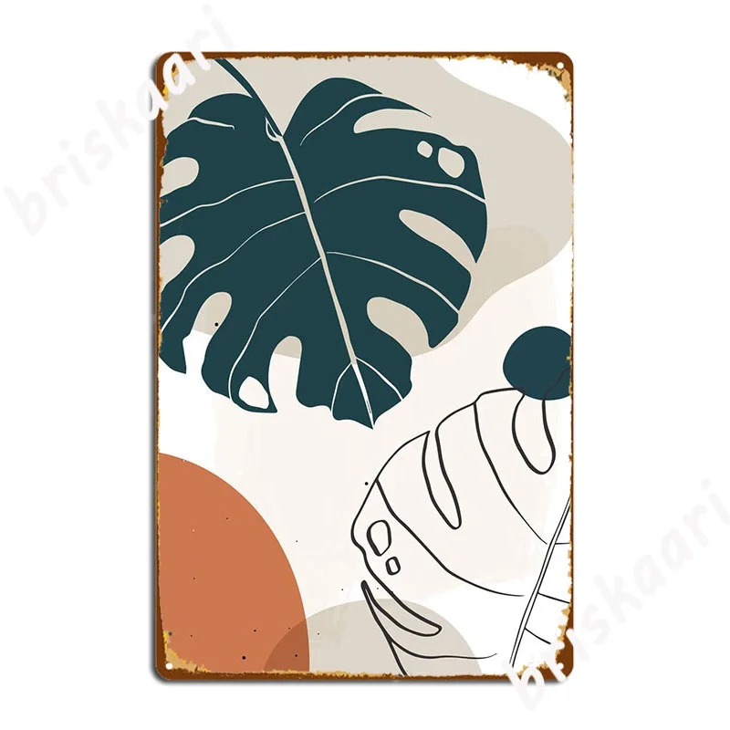 

Растительный тропический минималистичный металлический знак для создания стены, кинотеатра, кухни