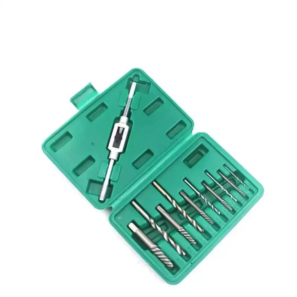 

High Hardness Bolt Stud Reverse Screwdriver Set 11Pcs Broken Damaged Screw Extractor Drill Bit With Reamer Wrench