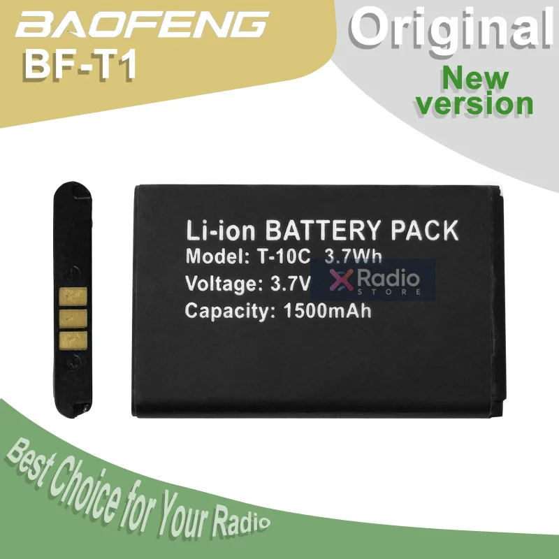 BF-T1 Mini New/Old Walkie Talkie Battery 3.7V 1500mAh Rechargerable Li-ion Blue