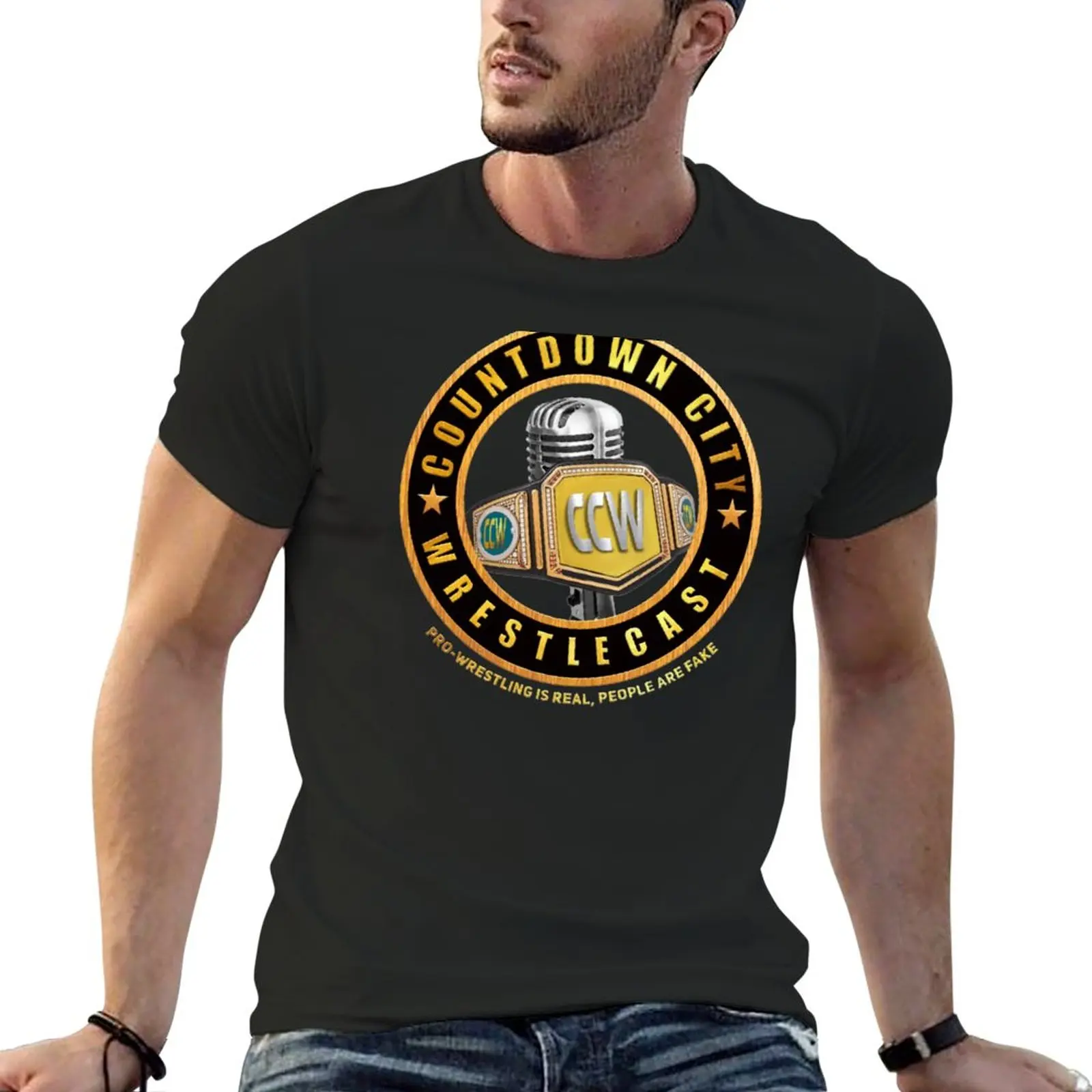 

New Wrestlecast Logo T-Shirt Anime t-shirt oversized t shirts Aesthetic clothing mens t shirts