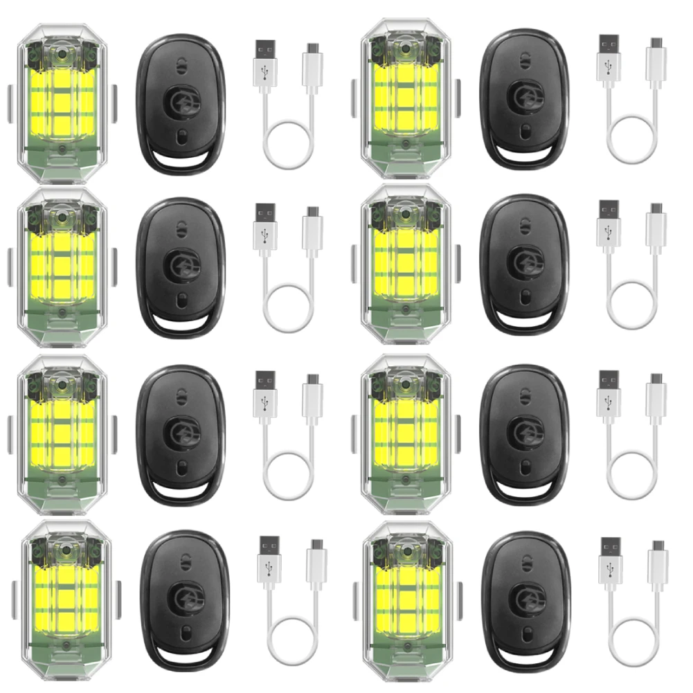 Fxlpower 4 Pcs Auto LED Blitzlichter, Kabellose LED Blitzleuchte mit Hoher  Helligkeit, 7 Farben LED-Antikollisionslichter, Blinklichter für Motorrad,  Drohne : : Auto & Motorrad