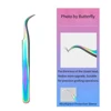 2PCS Stainless Steel High Precision Clip All Kinds of Eyelash Tweezers Beautiful Eyelash Grafting Special Tweezers 6