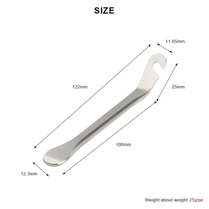 3Pcs Bike Tire Lever Stainless Steel Mountain Road Bicycle Wheel Remover Outdoor Cycling Repair Tool Mtb Tire Lever Pry Up Tool 6