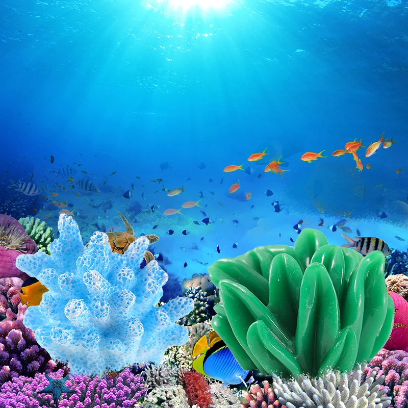 Mini Resin Coral Seaweed Aquarium Decoration Ornament for Fairy Garden Micro Landscape
