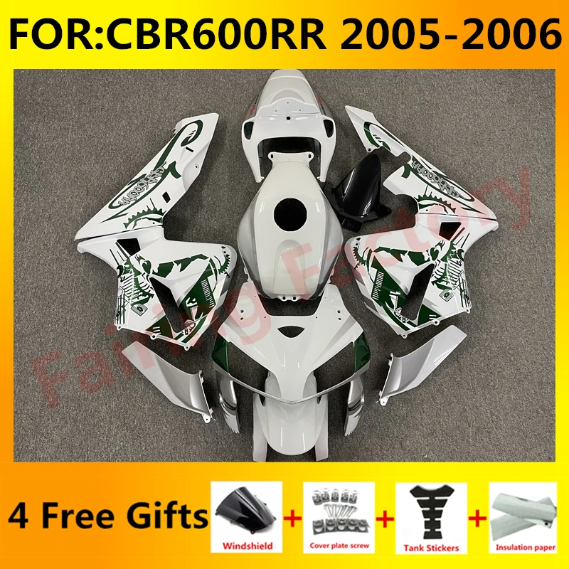 

New ABS Motorcycle Whole Fairings Kit for CBR600RR F5 2005 2006 CBR600 RR CBR 600RR 05 06 Bodywork full fairing set green white