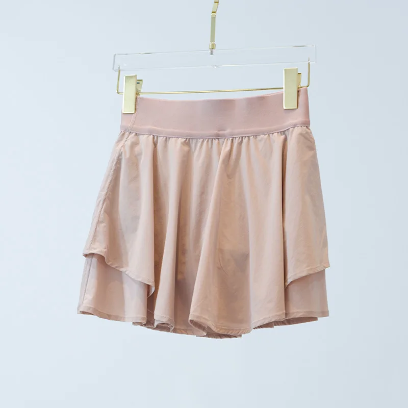 Summer Yoga Women's Sports Tennis Skirt Thin Outer Wear Safety Pants Cloud Skirt Thin Anti-slip
