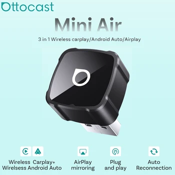 OTTOCAST MINI AIR Cube 4.0 Wireless CarPlay Android Auto 3 in 1  Adapter Screen Mirroring Car Accessories for Youtube Tiktok
