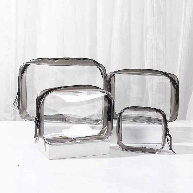 

pvc makeup bag Transparent Waterproof storage Portable travel multifunctional toiletry bolsa feminina cosmetiquera maquillaje