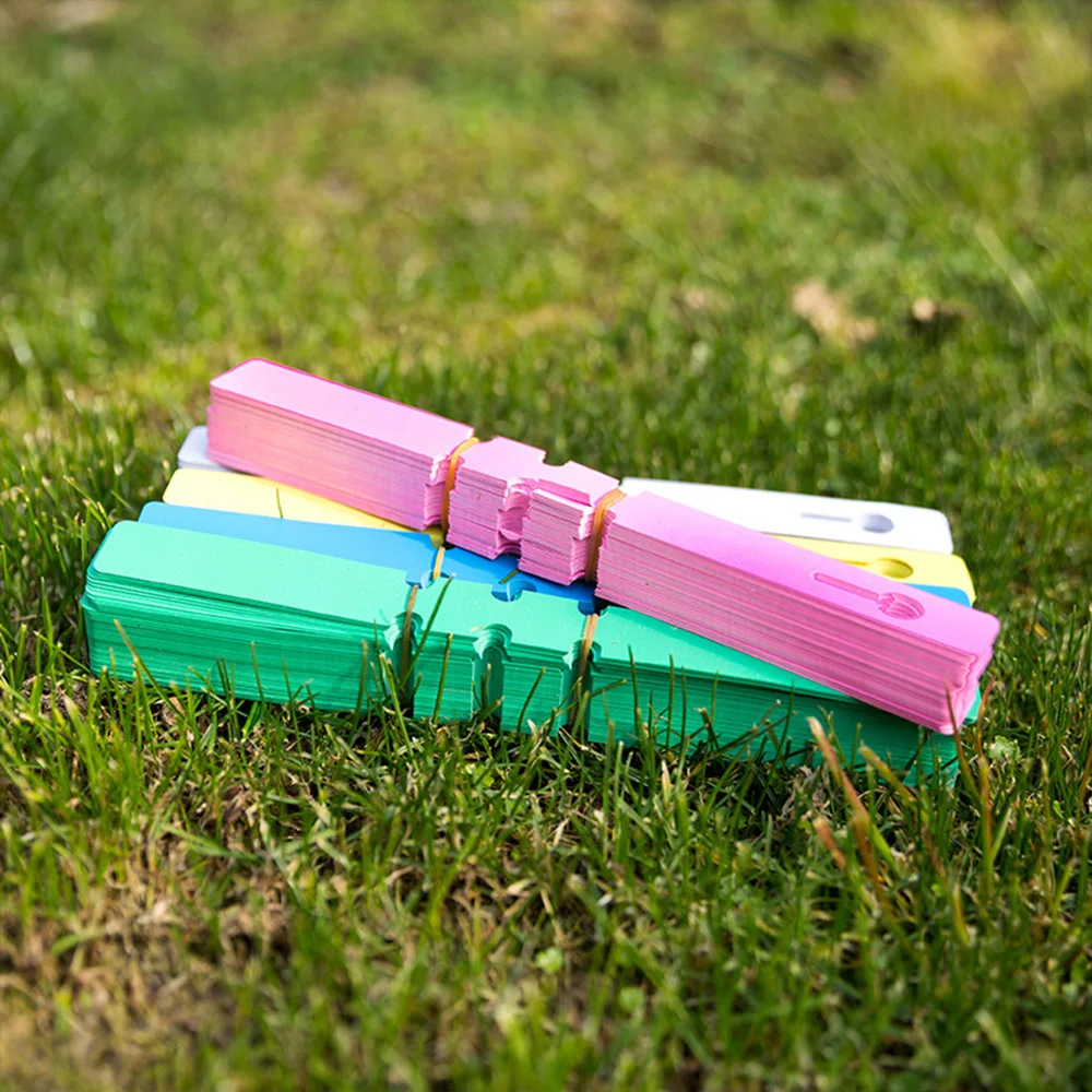 30-100PCS Gardening Garden Plant Nursery Hang Tag Label Plastic Identification Card Waterproof Ring Set Markers Reusable 6