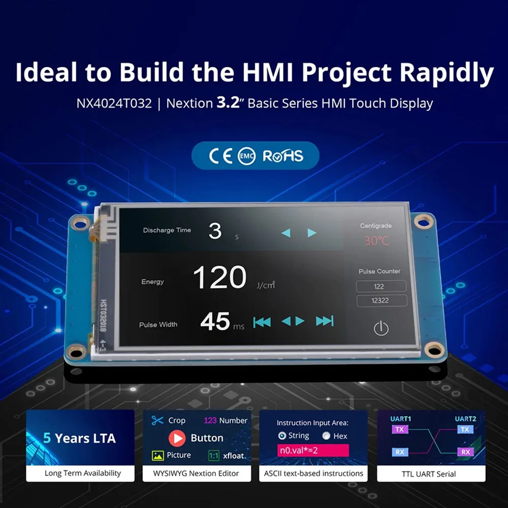 Nextion NX4024T032 - HMI Touch Display, 3.2" (Zoll) Günstig Online