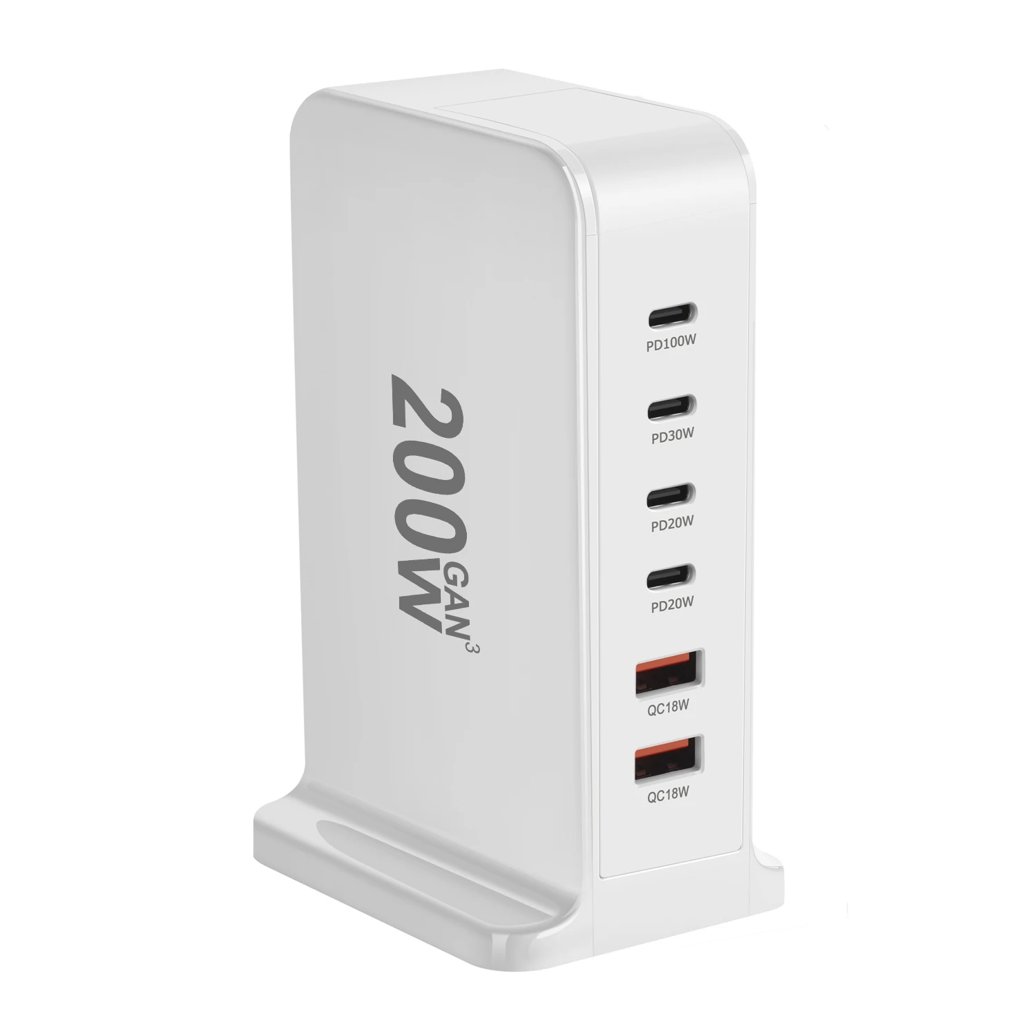 데스크탑 GaN 충전기, 6 포트 USB C타입 PD 충전기, 고속 충전 3.0 USB C타입 고속 충전기, 모바일 USB 충전기, 200W