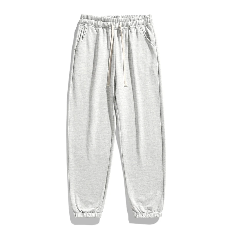 Spring Autumn Solid Color Sporty Pants Men Loose Casual Fashion All-match Elastic Waist Sweatpants Homme Oversized Trousers Men