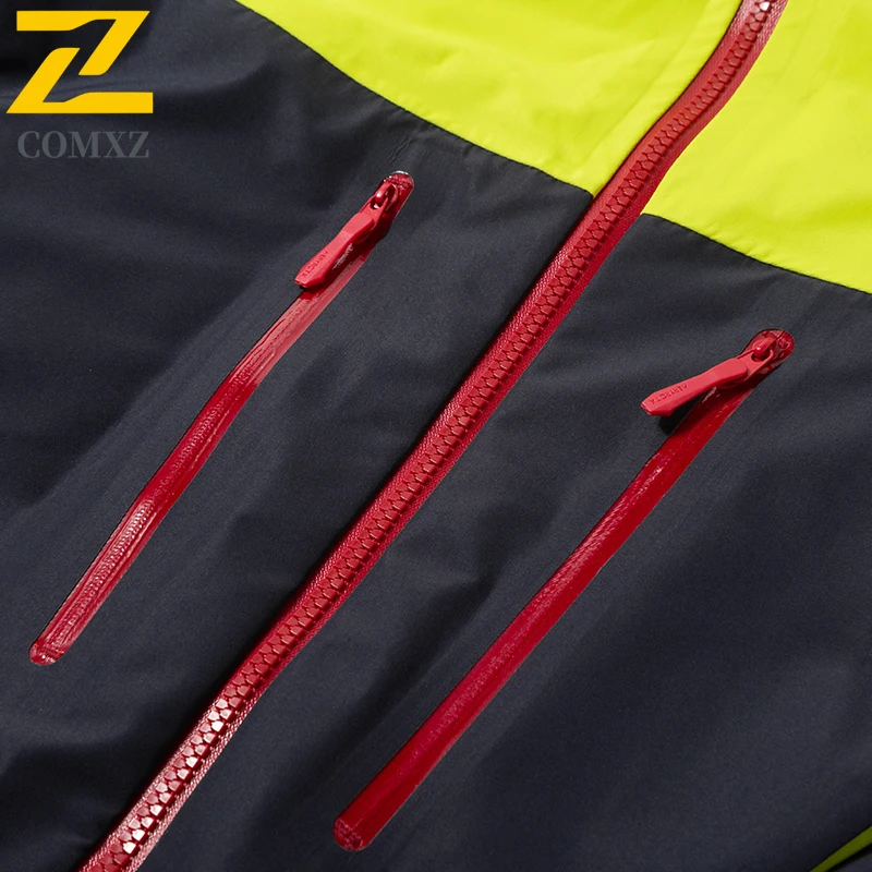 COMXZ New Storm Jacket Outdoor Sports Camping Mountaineering Fashion Men's Windproof British Wind Hooded Simple Storm Jacket