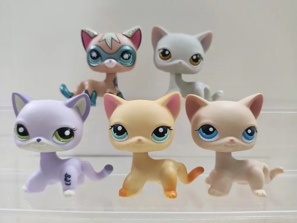 5pcs/lot LPS Action Figure pet shop cat 3832094339228138 Littlest Pet Shop kid toy