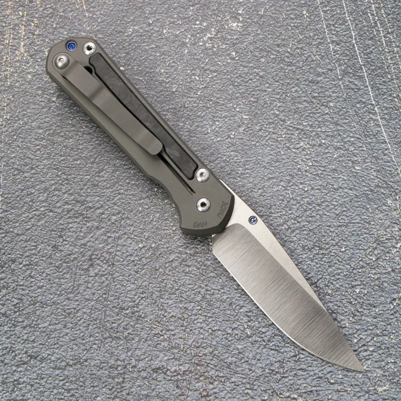 Green Thorn Small Sebenza Folding Knife M390 Blade Titanium+CF Handle Outdoor Camping Hunting Fruit Trekking Pocket EDC Tools 2