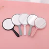 1PC Handheld Makeup Mirror Round Makeup Vanity Mirror with Handle Hand  Compact Mirror Cosmetic for Women 3