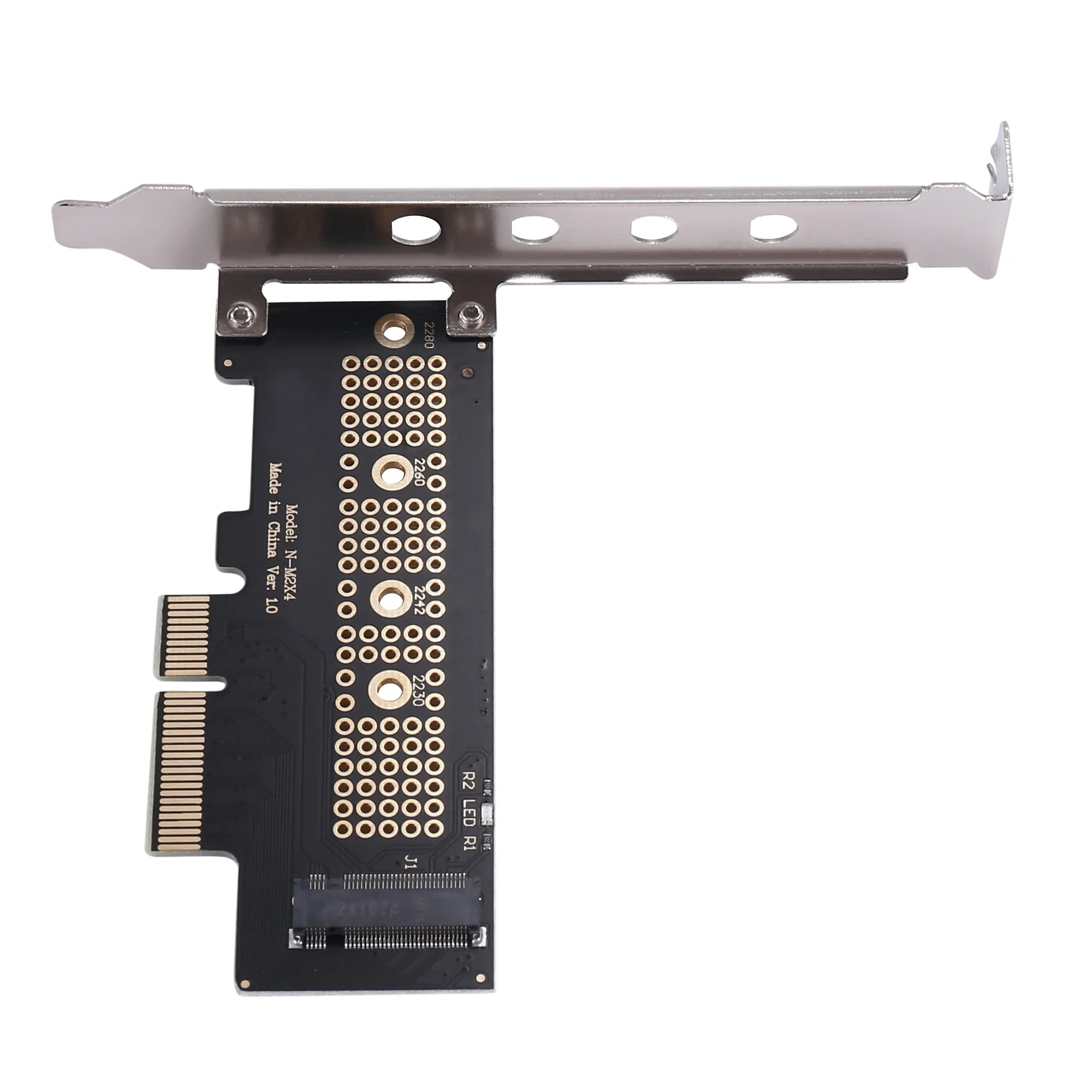 

M.2 NVME SSD NGFF to PCIE 3.0 X4 Adapter PCIE M2 Riser Card Adapter Support 2230 2242 2260 2280 Size NVMe M.2 SSD