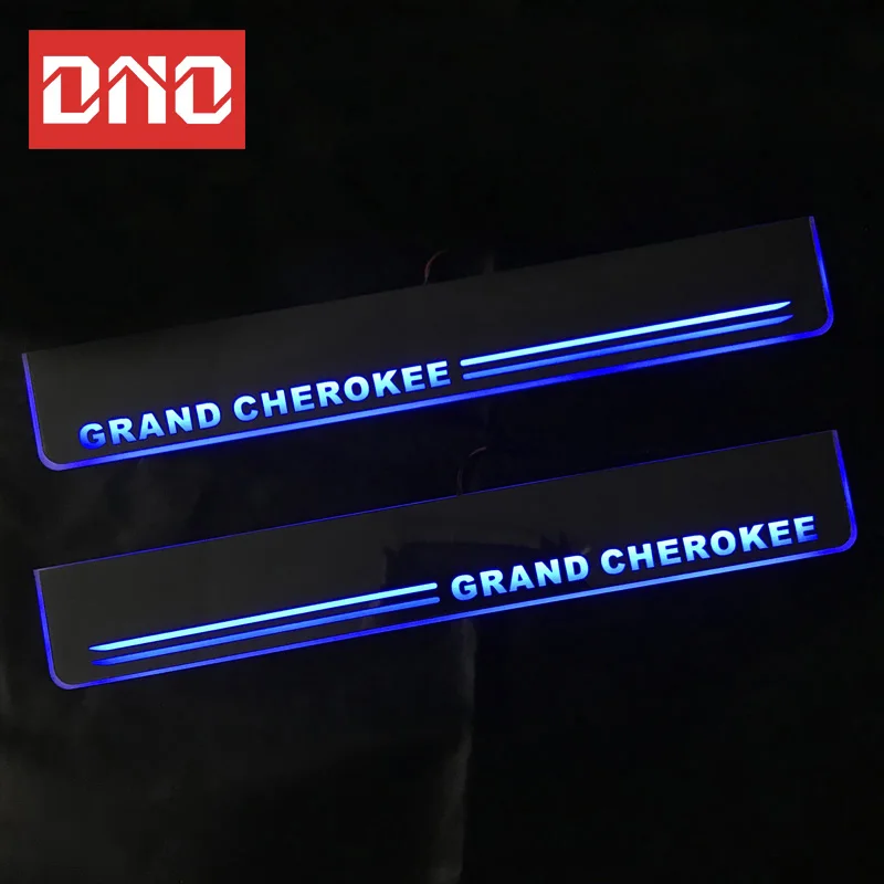 Trim Pedal Led Car Light Davanzale Battitacco Piatto Pathway Dynamic Streamer Lampada Di Benvenuto Per Jeep Cherokee 2015-2021 Accessori Per Auto