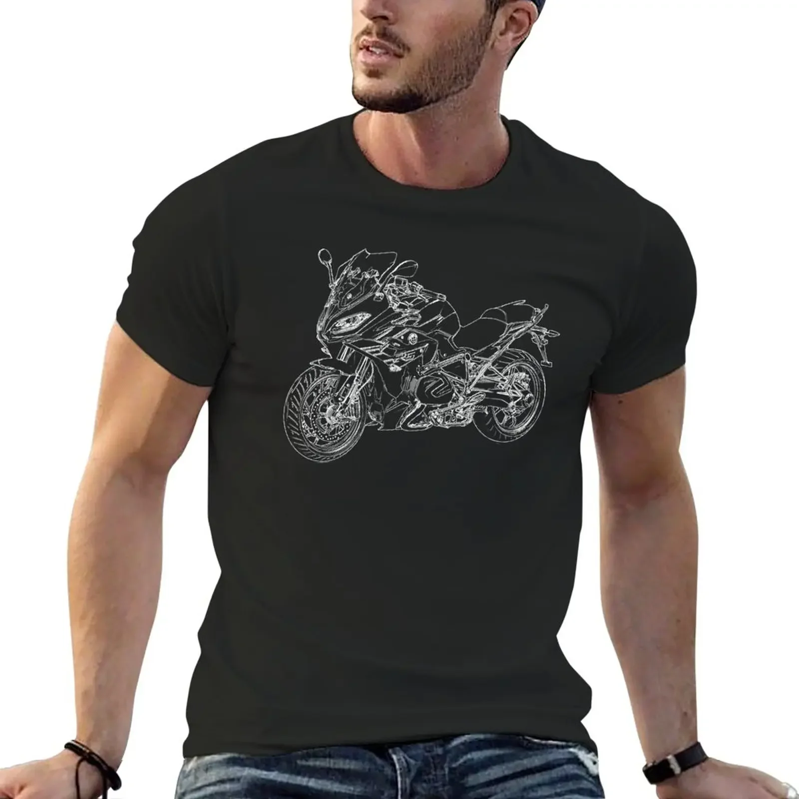 

R1250RS Motorcycle Portrait Sport Bike Touring T-Shirt sweat vintage Short sleeve tee Men's t shirts