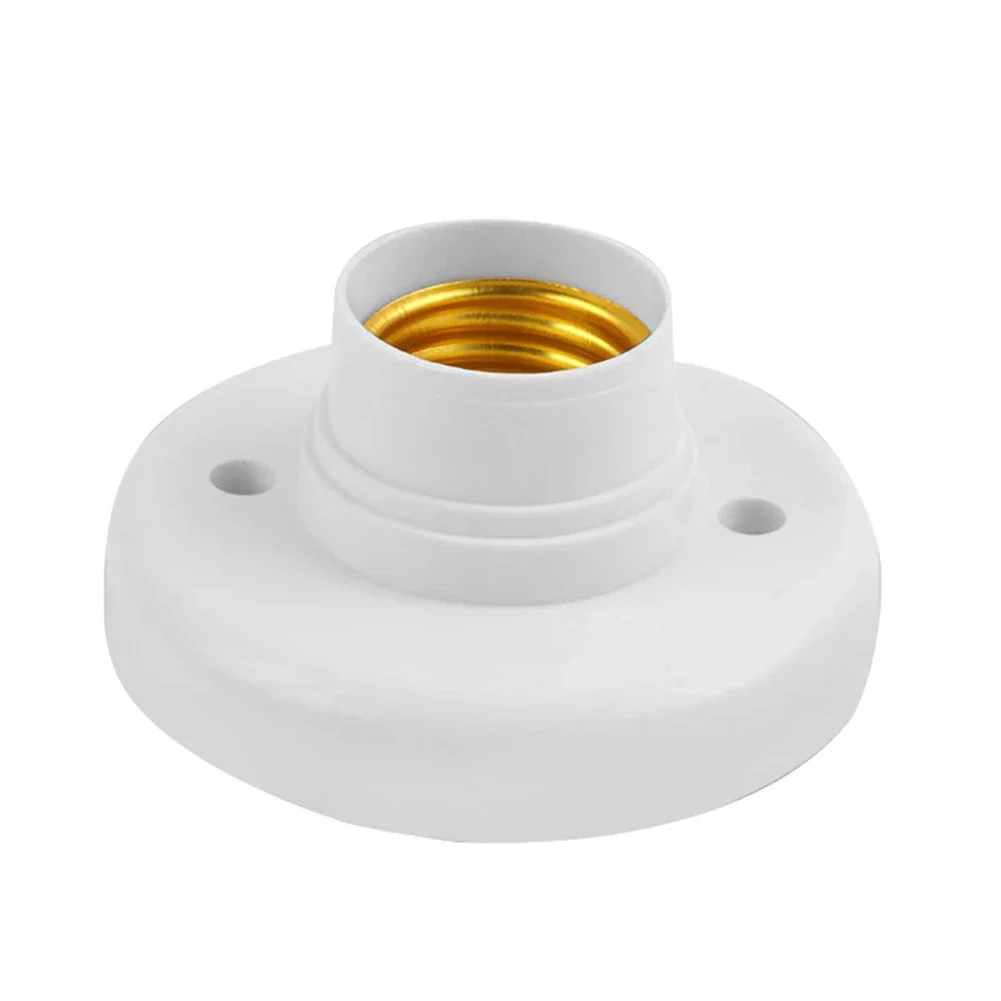 Description Picture 5 of item1-20PCS 220V E27 Screw Lamp Stand Light Bulb Socket Holder Adapter Base Cap Socket White Ceiling Light Lamp Bulb Fixing Base