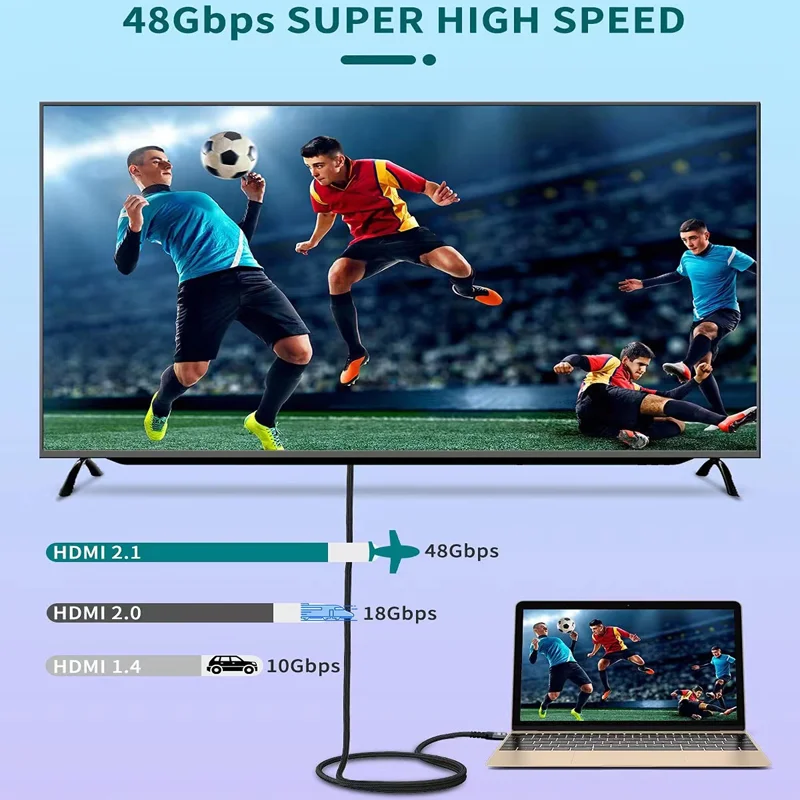 8K HDMI ȣȯ 2.1 ̺ 48Gbps  ̺ ݵ ÷, 2.1 8K 60HZ 3D ̺  TV ڽ й ó PS4 