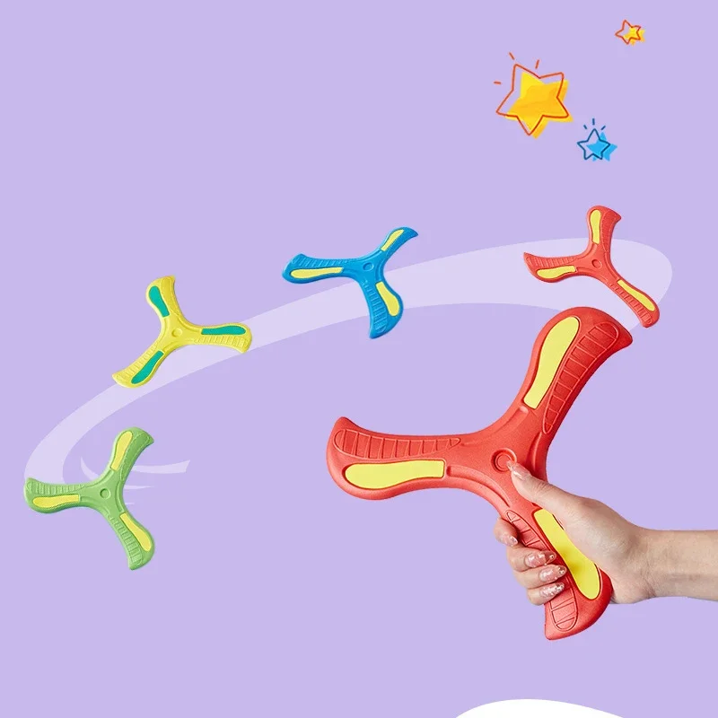 Children Boomerang Soft Three-leaf Cross Adult-kids Interactive Outdoor Toy Early Education Puzzle Decompression Gift 4