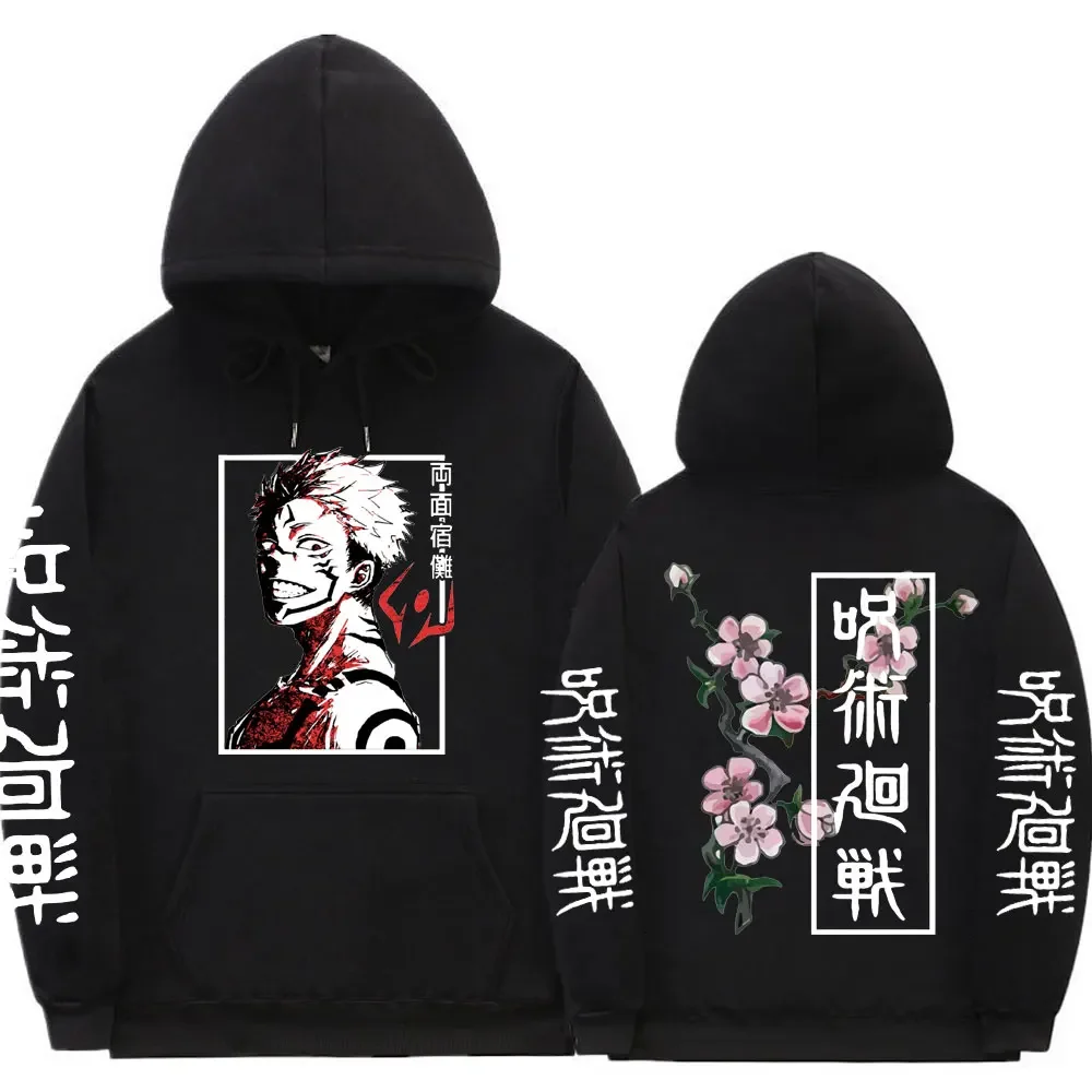 

Japanese Anime Jujutsu Kaisen Ryomen Sukuna Double-sided Print Hoodie Sweatshirts New Men Women Fashion Vintage Hoody Sweatshirt