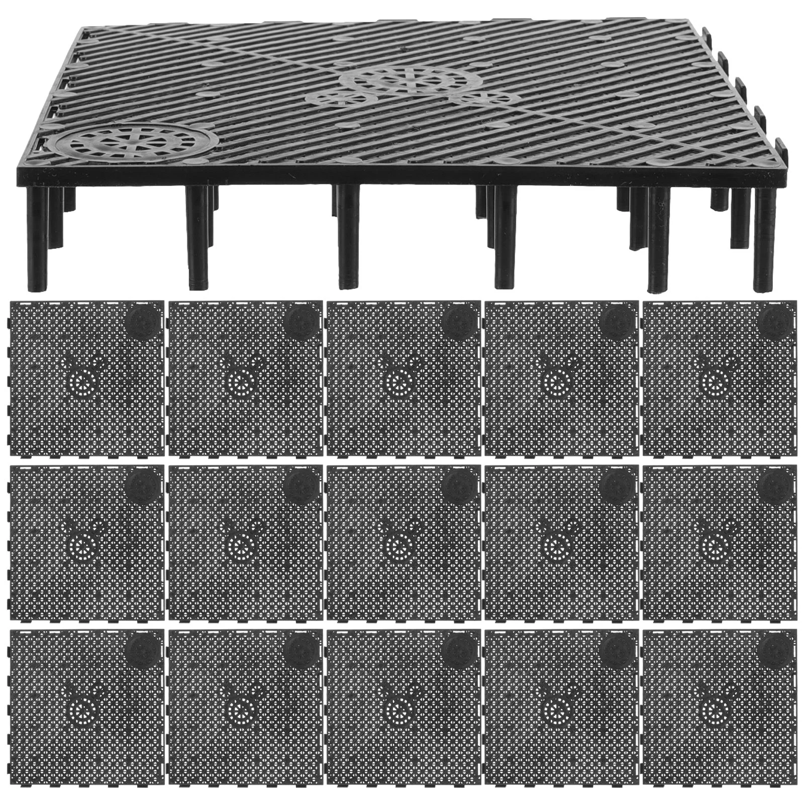 

Aquarium Bottom Grid: Plate Tank Bottom Filter Aquarium Undergravel Filter Board Divider Tank Bottom- Black
