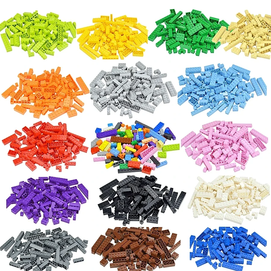 104Pcs 혼합 두꺼운 그림 빌딩 블록 12 크기 16 색상 호환 클래식 Baseplate Leduo 크리 에이 티브 장난감 어린이위한