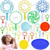 Bubble Ring Toy Set Big Bubble Stick Children's Outdoor Fun Blowing Bubble Pole Bubble Toy Multi shaped Bubble Ring Bubble Stick 4