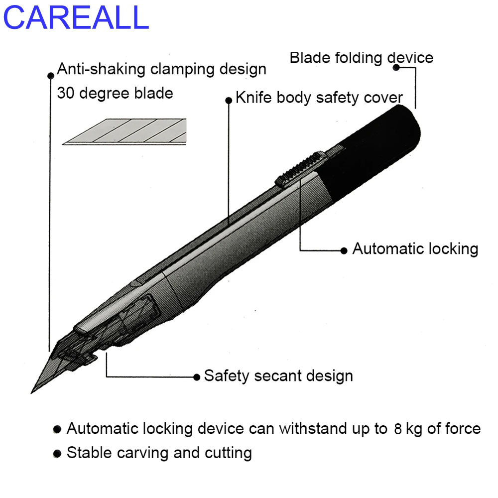 Utility Knife Anti Shaking Car Stickers Vinyl Decals Cutter Knife PPF Film Window Tint Craft Cutting Line Paper DIY Tool utility cutter knife