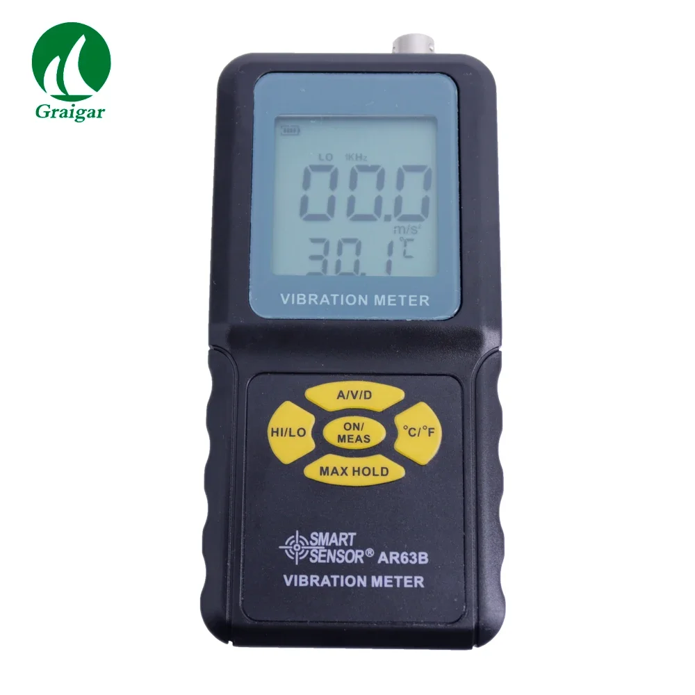 

Smart Sensor AR63B Digital Precision Vibration Meter Vibration Analyzer Velocity Range 0.1~199.9m/s