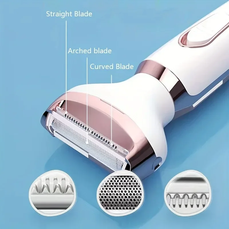 4 In 1 Electric Lady Shaver, Body Hair Removal Epilator, Painless Cordless Trimmer Razor, Gifts For Women 6