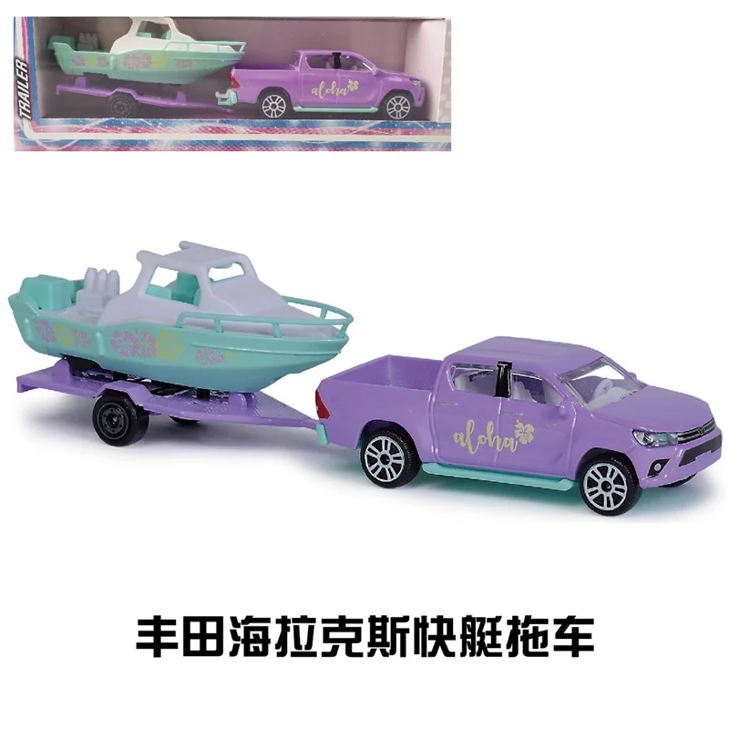 Majorette Toyota + Remorque Bateau Réf 3042, Sous Blister (série 3040-3070) - Occasion