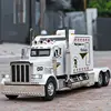 New 1/24 Alloy Trailer Truck Head Car Model Diecast Metal Container Truck Engineering Transport Vehicles Car Model Kids Toy Gift 1