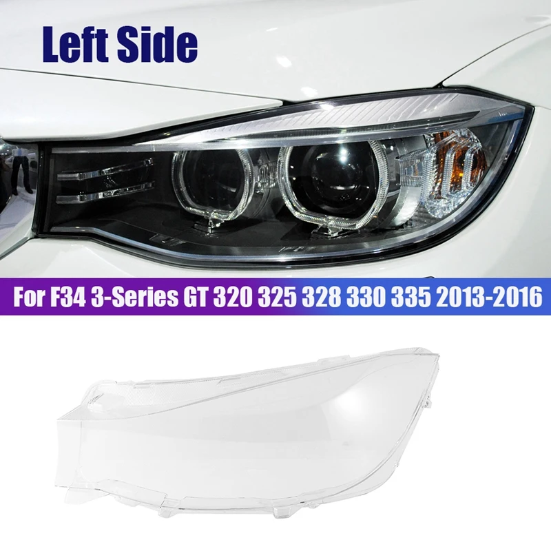 

Left Car Lens Head Light Lamp Shell Cover Headlight Shade For BMW F34 3-Series GT 2013-2016