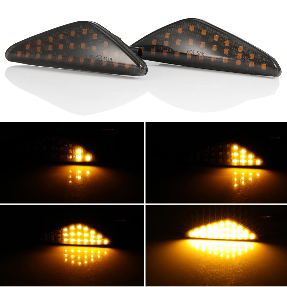 2pcs Dynamic Flowing Led Side Marker Turn Signal Light For Bmw X5 E70