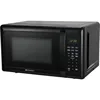 Compact countertop microwave with LED display, 700W, 10 power levels, 6 auto menus, glass turntable and child safety lock 2