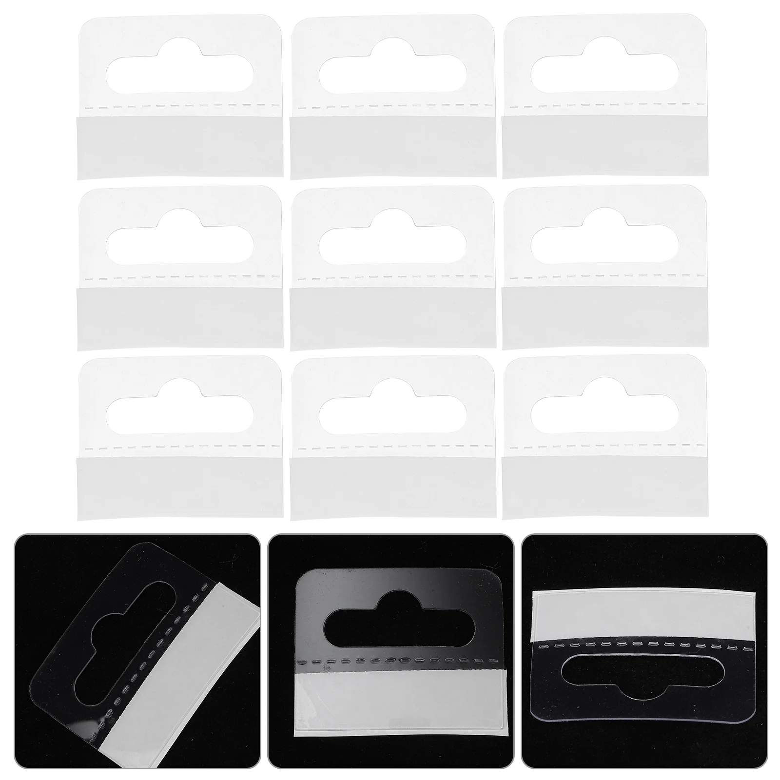 

200 Pcs Coat Hangers Aircraft Hole Hook Adhesive Tabs Hanging Piece Display Hooks Plastic Clear for