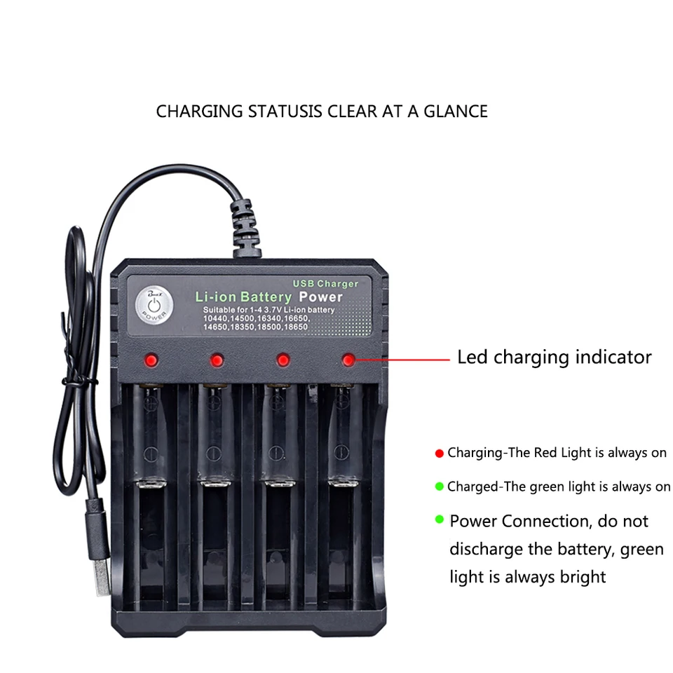 Incarcator Acumulatori 4.2V Li-Ion 18650 Cu 4 Porturi La USB - EMAG.ro - Foto 13